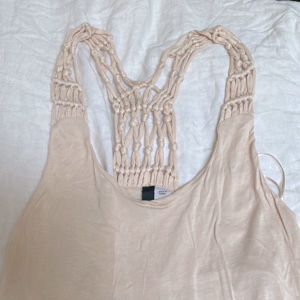 Super cute dusty pink cable knit tank
